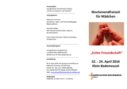 Echte Freundschaft - Kirchenkreis Cottbus