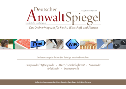 von Dr. Nina Böttger - Deutscher AnwaltSpiegel