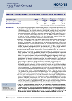 News Flash 06.04.2016: Deutsche Industrieproduktion