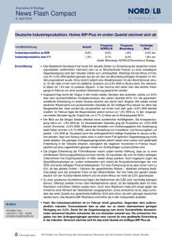 News Flash 06.04.2016: Deutsche Industrieproduktion
