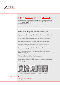 Der Innovationsfonds - ZENO Veranstaltungen GmbH