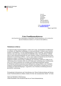 Liste Familienmediatoren