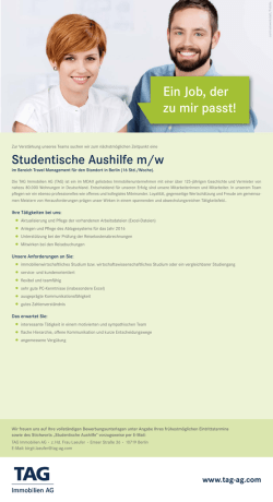 Ein Job, der zu mir passt!