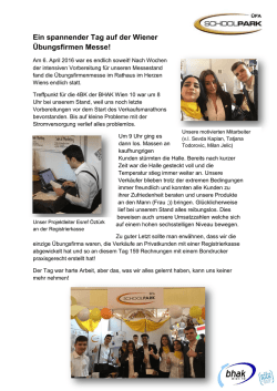 Ein spannender Tag auf der Wiener &Uuml;bungsfirmen