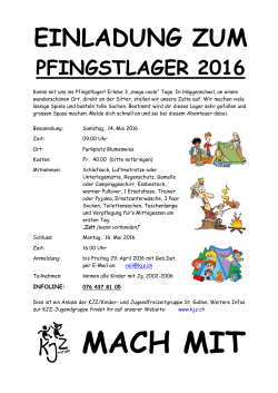 Info Pfila 2016 - (KJZ) St. Gallen