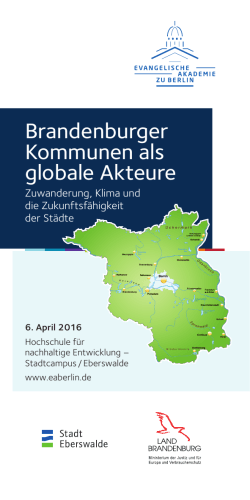 Programm der Fachkonferenz - Brandenburg, Europa und die Welt
