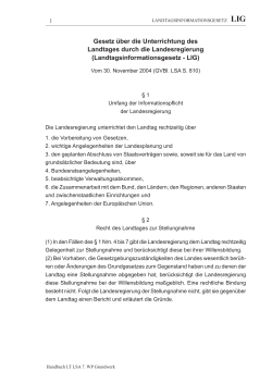 Landtagsinformationsgesetz - LIG - Landtag Sachsen