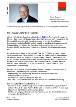 Hubschraubergeld f&uuml;r Elektromobilit&auml;t