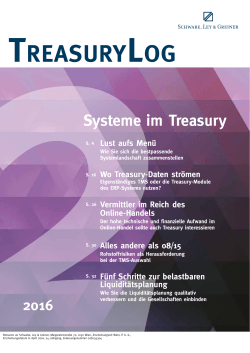 TreasuryLog 2/2016 - Schwabe, Ley & Greiner