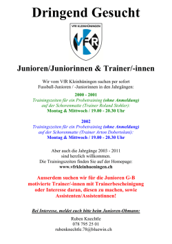 Dringend Gesucht