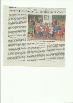 Kids Tennisturnier 2015