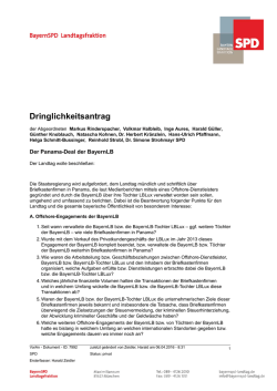 Dringlichkeitsantrag