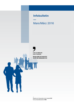 Infobulletin &mdash; Mars/M&auml;rz 2016