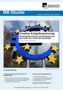 Kreative Kriegsfinanzierung: EU-Rüstungsforschung und Ertüchtigung