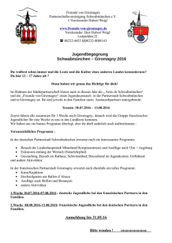 Jugendbegegnung Schwabm&uuml;nchen