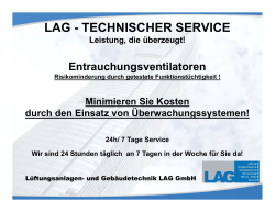Wartung Entrauchungsventilatoren - LAG-GmbH