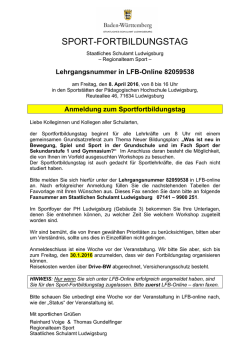 Hinweise zur Anmeldung - SCHULAMT