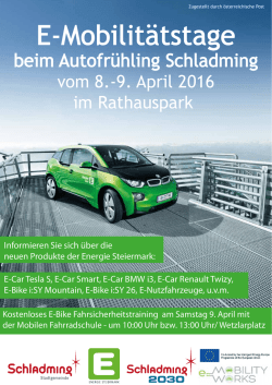 E-Mobilit&auml;tstage Schladming