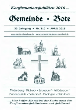 April 2016 - Kirchengemeinde Mildenberg