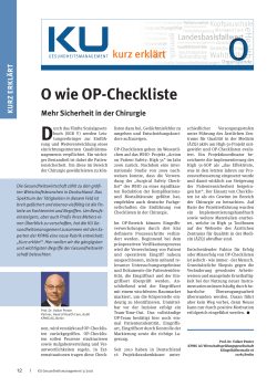 O wie OP-Checklisten
