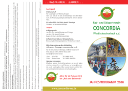 Jahresprogramm 2016 - RSV Concordia Windischeschenbach