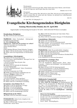 Ortsbeilage - Evangelische Kirchengemeinde Metterzimmern