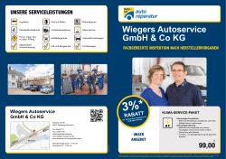 Zum Prospekt - Wiegers Autoservice GmbH & Co. KG