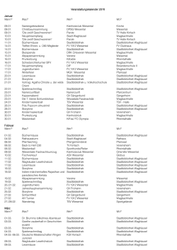 Veranstaltungskalender 2016