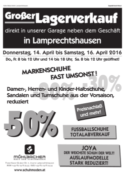 Gro&szlig;erLagerverkauf