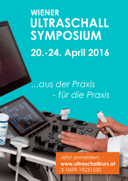 Wiener Ultraschallsymposium 20.-24.4.2016