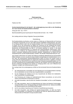 Drucksachen allgemein - Nieders&auml;chsischer Landtag