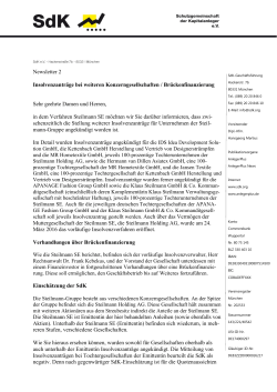 Newsletter 2 Insolvenzanträge bei weiteren