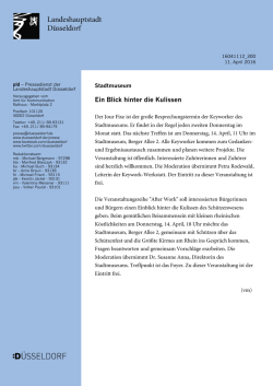 Ein Blick hinter die Kulissen