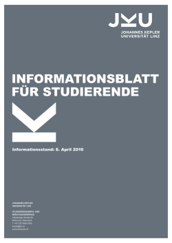 informationsblatt f&uuml;r studierende