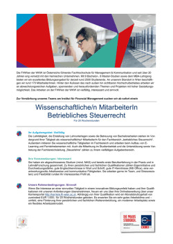 Stellenausschreibung