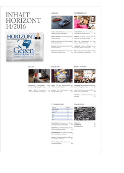 INHALT HORIZONT 14/2016