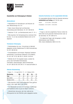 Zusatzinfos zur Entsorgung in Emmen