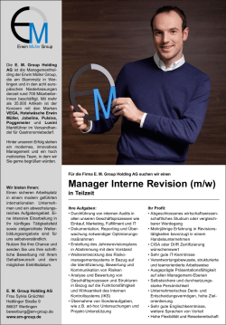 Manager Interne Revision (m/w)