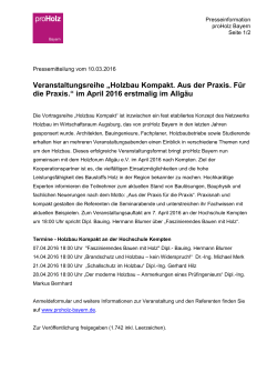 Holzbau Kompakt. Aus der Praxis. F&uuml;r die Praxis.