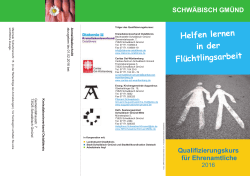 Flyer 3. Kurs in Schwäbisch Gmünd