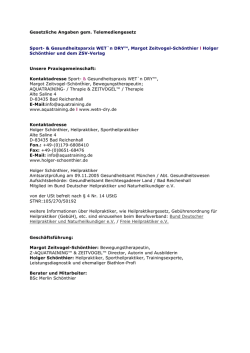 Impressum, Gesetzliche Angaben gem - Margot Zeitvogel