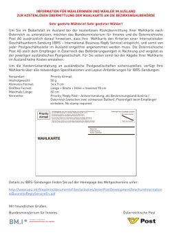 Information zur kostenlosen &Uuml;bermittlung auf Deutsch