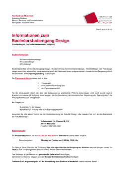Design Bachelor - Hochschule München