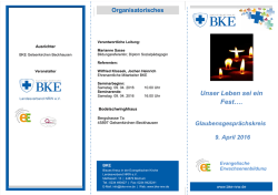 Unser Leben sei ein Fest…. - Blaues Kreuz in der Evangelischen