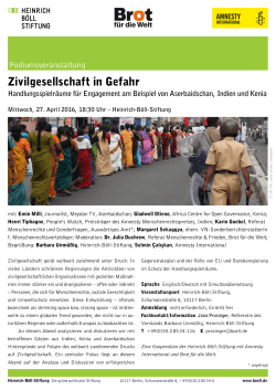 Zivilgesellschaft in Gefahr - Heinrich-Böll-Stiftung