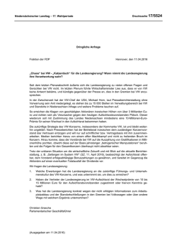 Drucksachen allgemein - Nieders&auml;chsischer Landtag