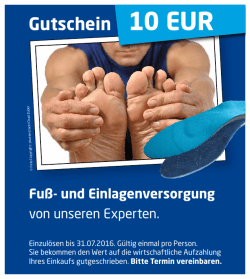 Gutschein Einlagen