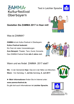 Infoblatt in Leichter Sprache