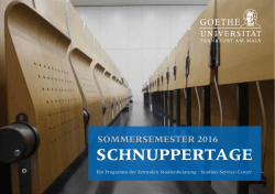 Schnuppertage - Goethe