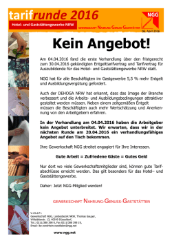Hotel- und Gastst&auml;ttengewerbe NRW